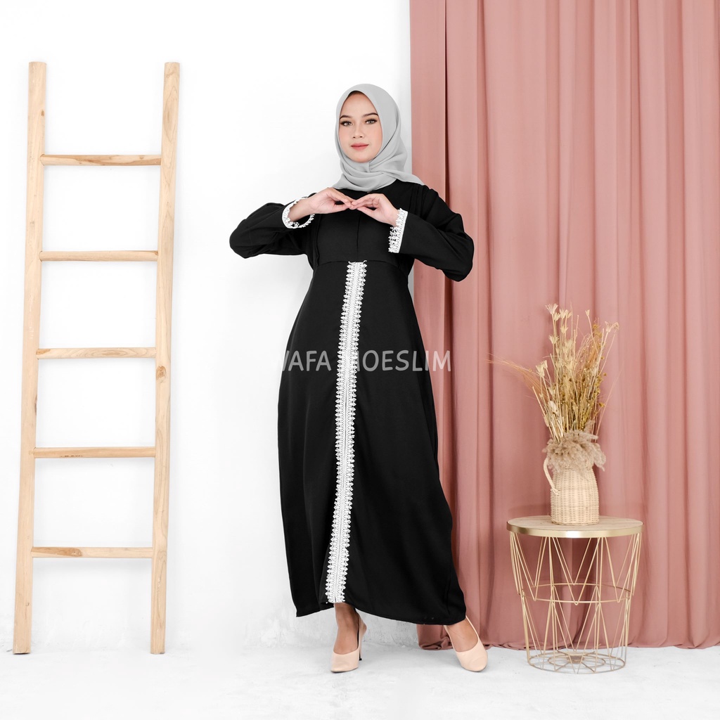 Others Maira Gamis Jetblack Gamis Hitam Polos Elegan Gamis Terbaru 2022 Gamis Hitam Polos Gamis Wani