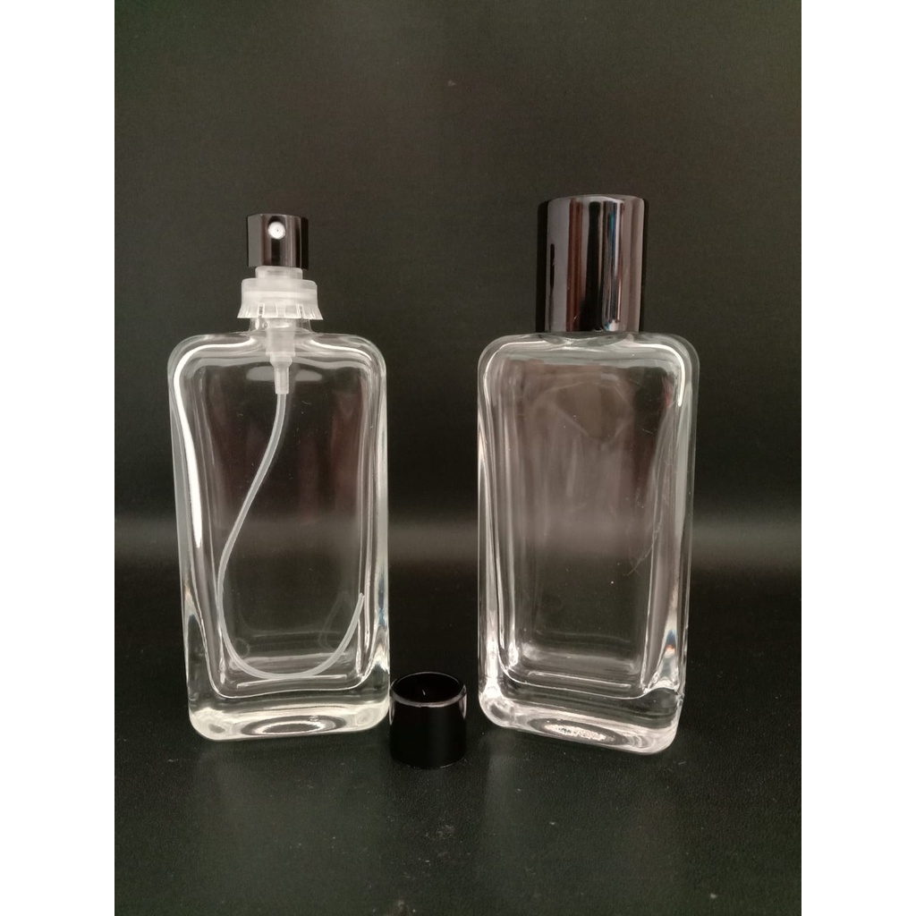 botol parfum V32640 50ml easypump hitam+tutup hitam mini per pcs