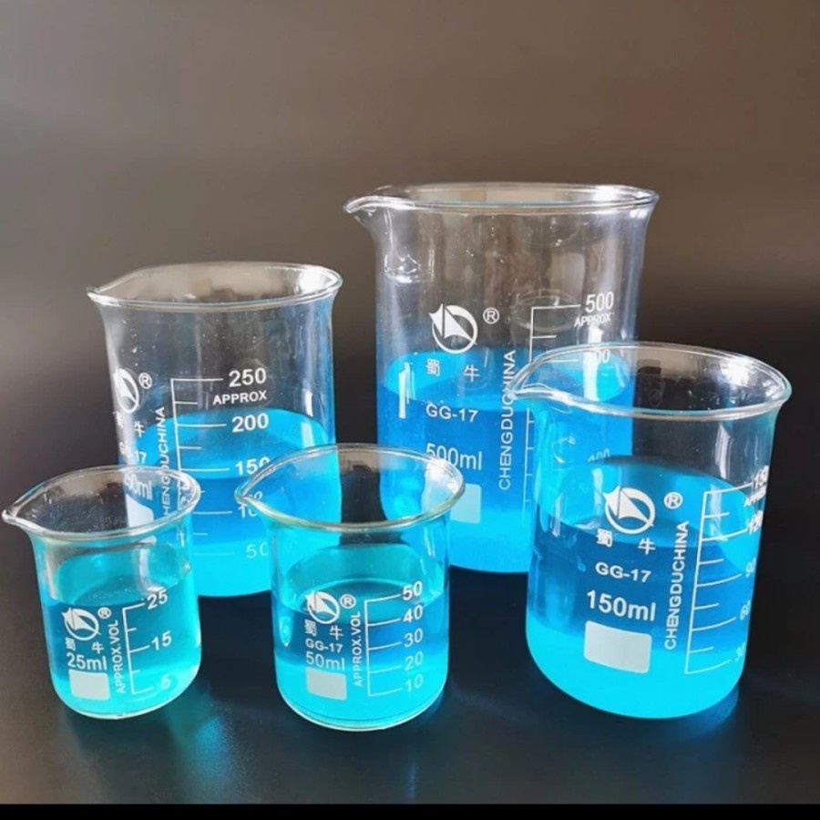 Gelas Ukur Laboratorium 800ml / 500ml / 300ml /250 ml / 100ml