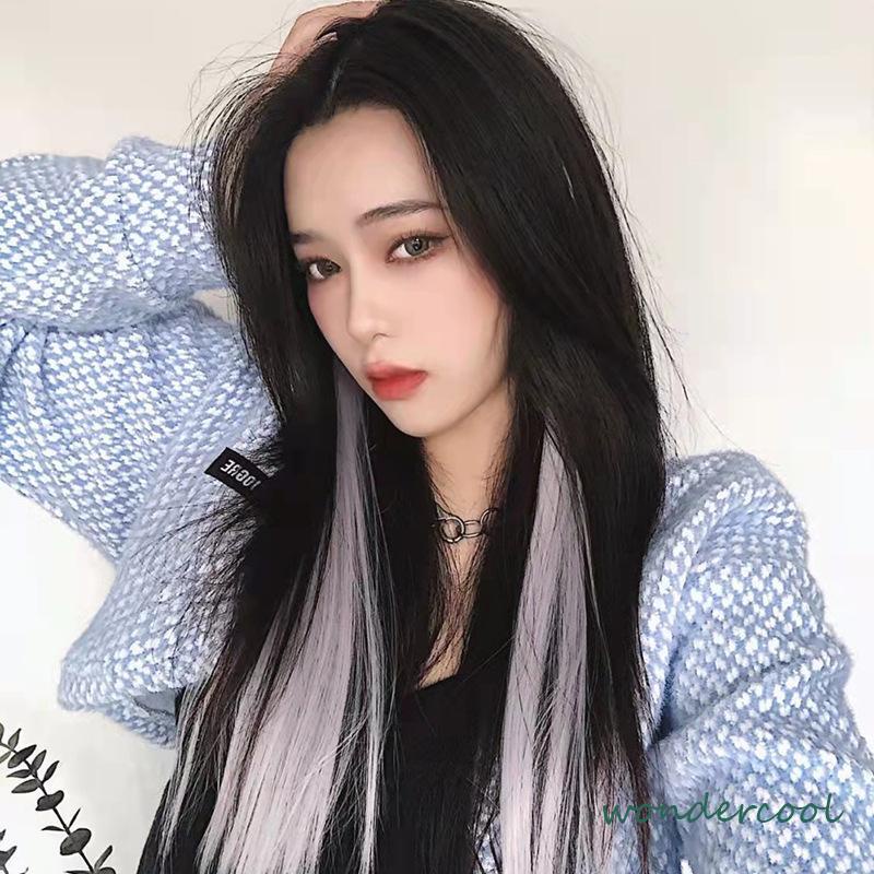 Wig Rambut Palsu Colourful Extention Wig Rambut Palsu Wanita Aksesoris Wanita-Won