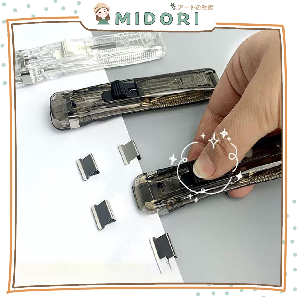 

[MIDORI] 1Pc Alat Transparant Clip Pusher Paper Cute Clipper Klip Kertas Penjepit kertas - F0180