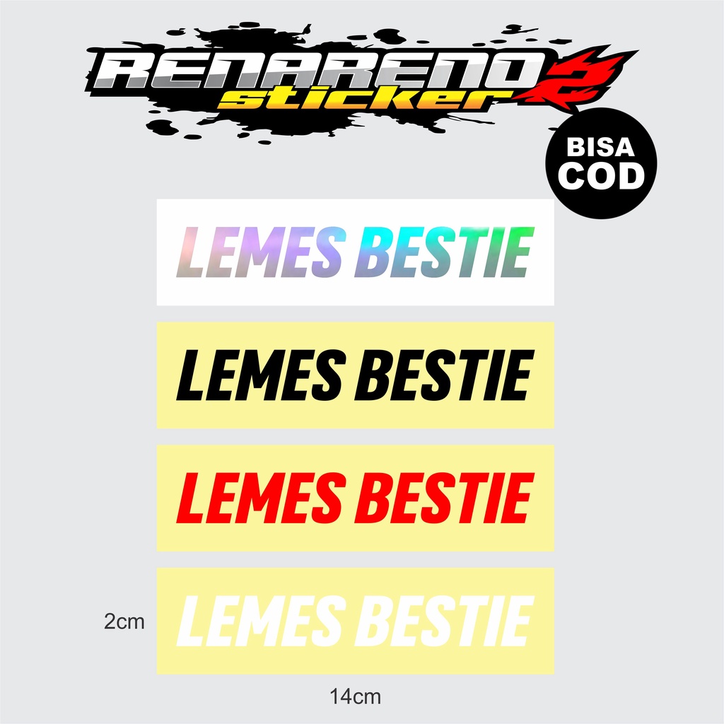 STICKER CUTTING LEMES BESTIE