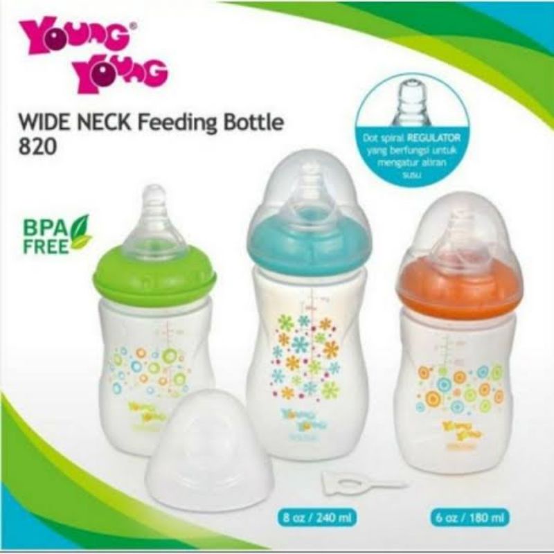 Young Young Botol Susu Wide Neck 820 / Botol Susu Anak