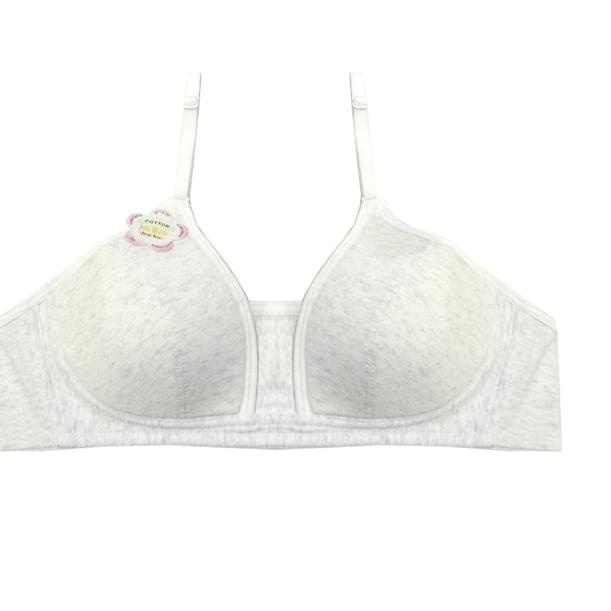 Young Hearts Cotton Basic Junior Bra Y02-19999AGRY - Grey - Grey, 32A