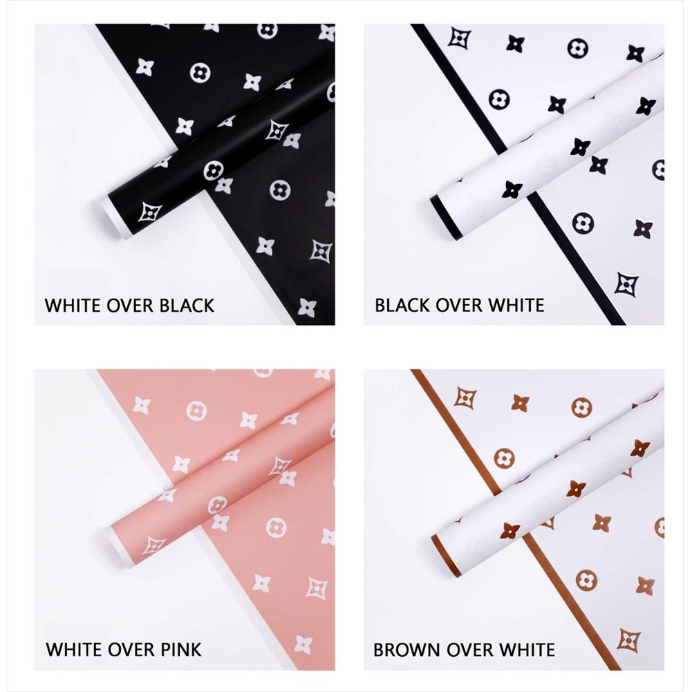 

[1 LEMBAR] SYMBOLIC PATTERN CELLOPHANE Flower Wrapping Paper/Kertas Bungkus Buket Bunga