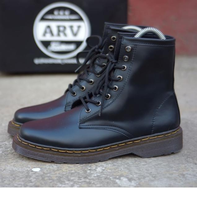 arv sepatu boots hiking tinggi underground pria - Hitam, 39