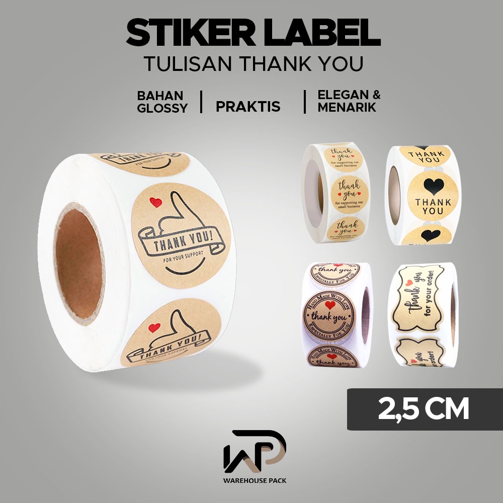 

Stiker | 500 PCS (1 Roll) Stiker Label Thank You For Your Order | Stiker Label Kemasan | Sticker Thank You | Stiker Label Bulat 1 Inch