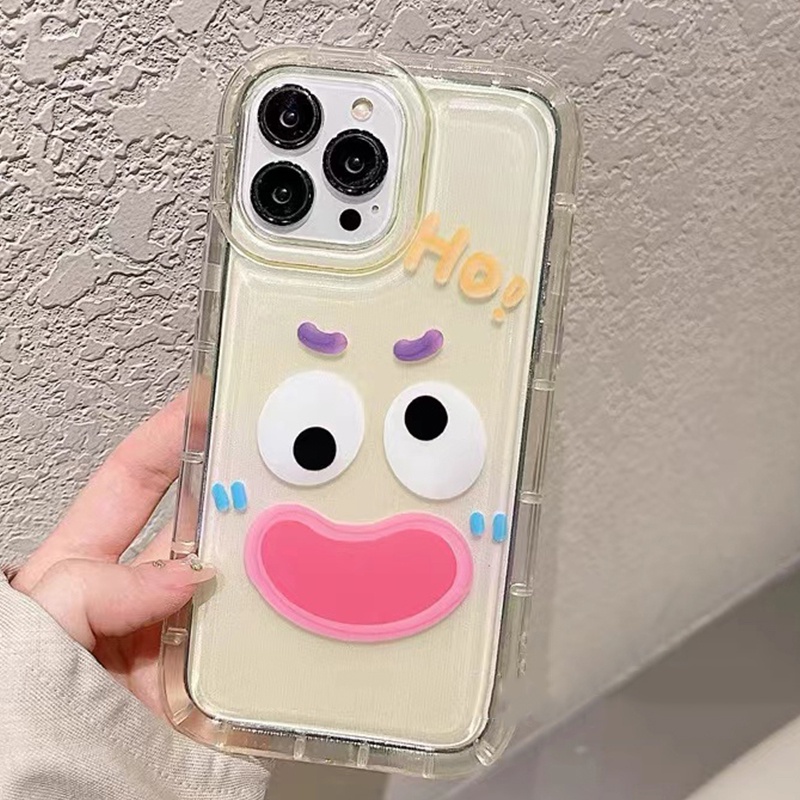 Soft Case Silikon TPU Transparan Motif Wajah Lucu Untuk IPhone 14 11 13 12 Pro XS Max 6 6S 7 8 Plus X XR