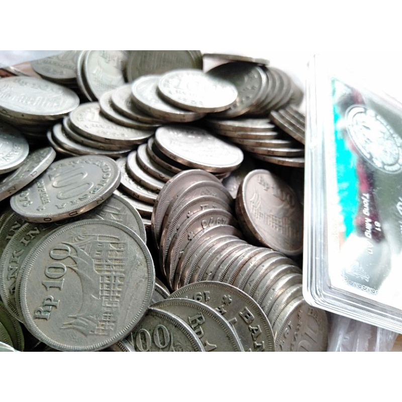 Uang Koin Jadul Kuno Antik Lama Mahar Rp. 100 tebal tahun 1973