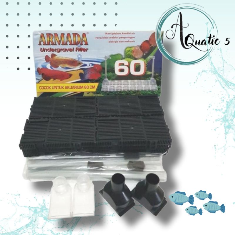 Filter Aquarium Aquascape Akuarium UNDERGRAVEL ARMADA 60CM