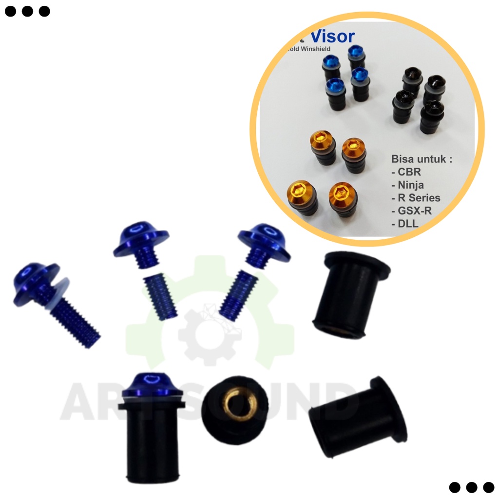 Baut Winshield R15 V3 V4 / Baut Visor R15 V3 / Ring Karet Visor R15 V3