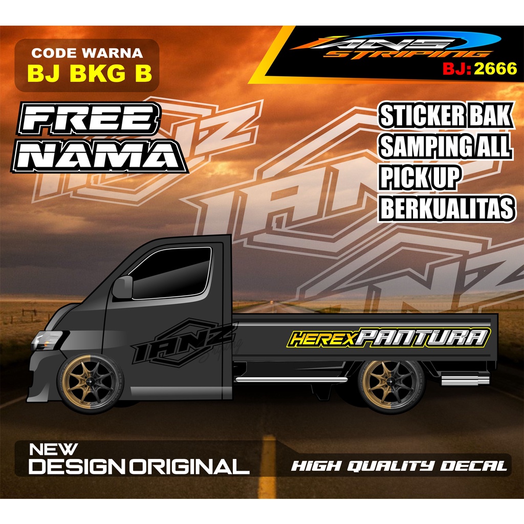 STICKER DECAL TULISAN BAK SAMPING  GRANMAX PICK UP / STICKER BAK SAMPING GRANMAX / DECAL STICKER GRANMAX PICK UP