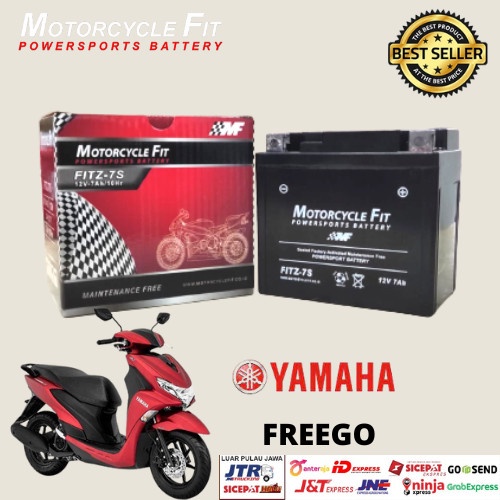 aki motor mf fitz-7s paling murah 12volt 7ah yamaha freego original