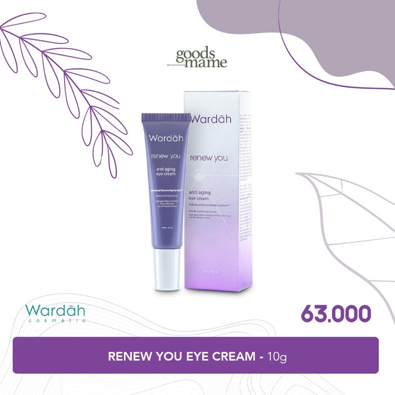 Jual Wardah Renew You Eye Cream 10 g Shopee Indonesia