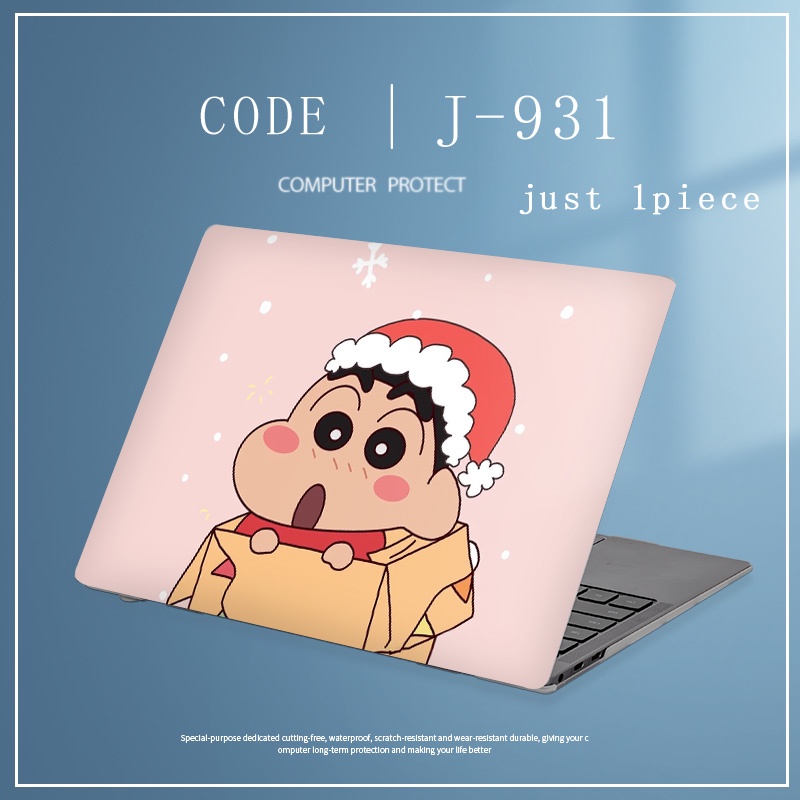 1pc Universal Bebas Potong COD Laptop Decals Colorful Marbel Crayon Shin Chan Laptop Decor Sticker Skin Untuk Lenovo Yoga Pro 14c Yoga Pro 13s Full Cover Sticker