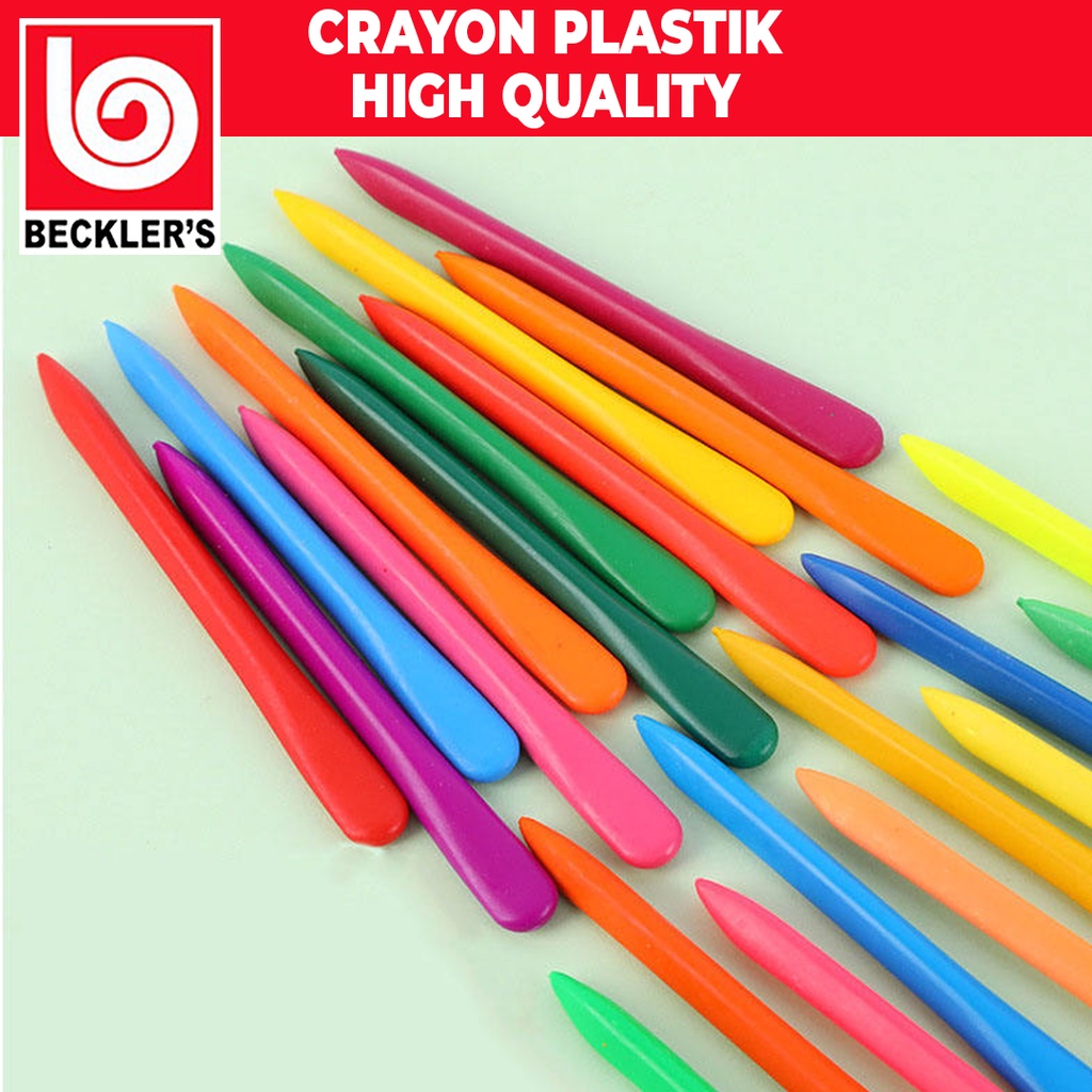 Crayon Set Anti Air 12/24/36 Pcs / Krayon Plastik Anti Kotor Tangan Warna Cerah Segitiga Ergonomis Tidak Beracun