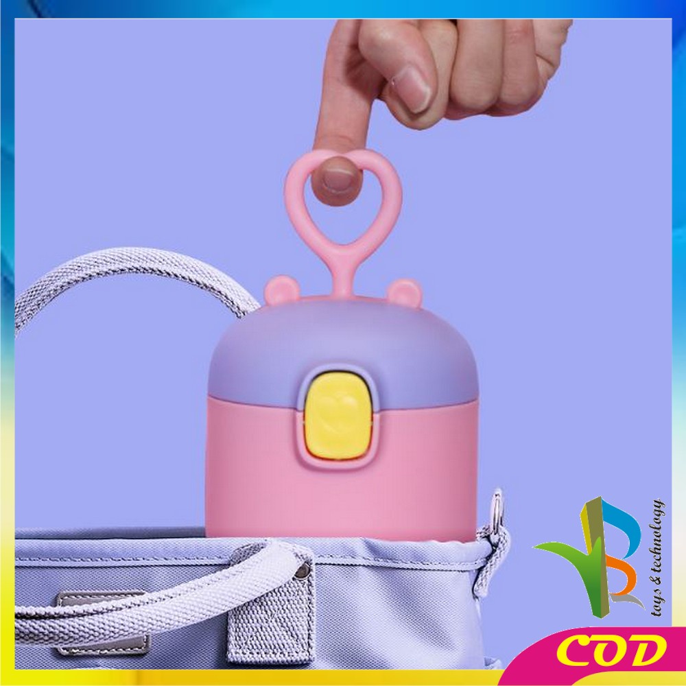 RB-C635 Kotak Penyimpanan Susu Bubuk Bayi Portabel Motif Love / Wadah Susu Bubuk / Toples Susu Bubuk Travel Portable Anti Tumpah