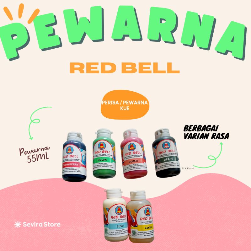 

￼RED BELL Pasta Perisa Pewarna 55ml