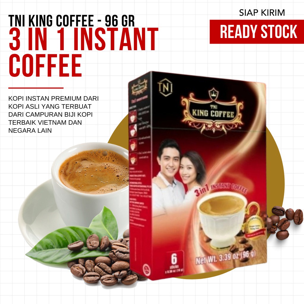 Caffee 3 in 1 Instant King Coffee 96gr &amp; 320gr (OPEN RESELLER)