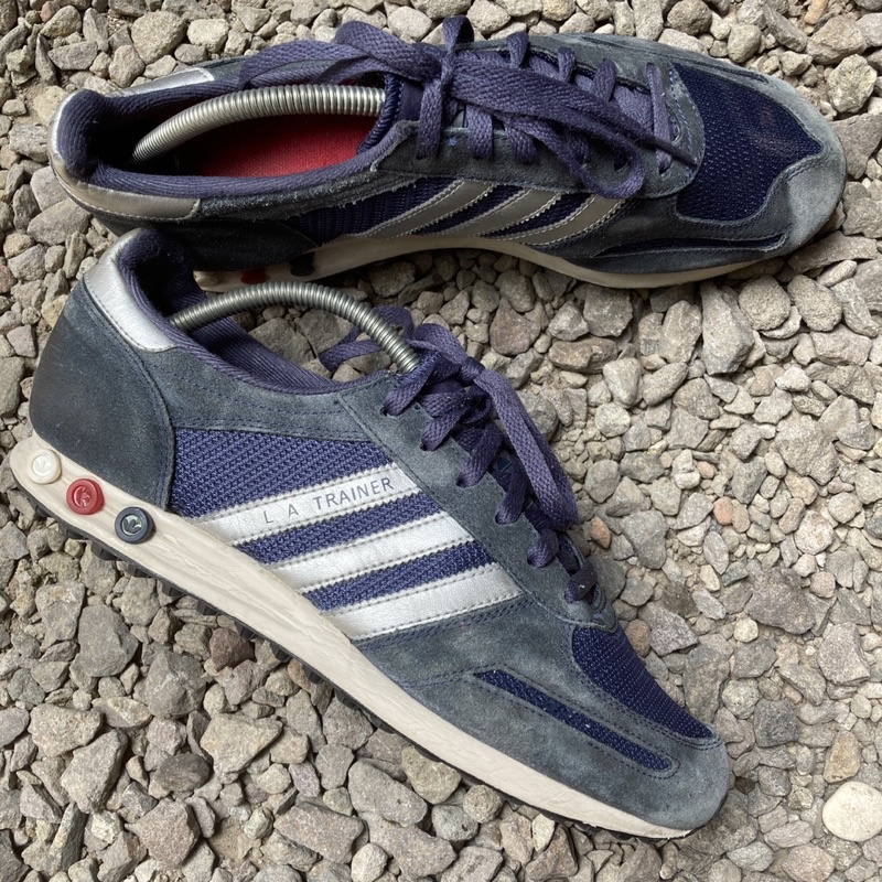 Sepatu Adidas Original LA Trainer Navy Silver Size 44