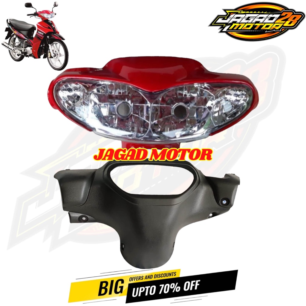 Batok Kepala Depan Belakang Set Lampu Jupiter Z Lama Merah / Batok Kepala Depan Belakang Jupiter Z Lama Merah Plus Lampu Depan / Batok Kepala Depan Belakang 1 set Lampu Jupiter Z Lama Merah