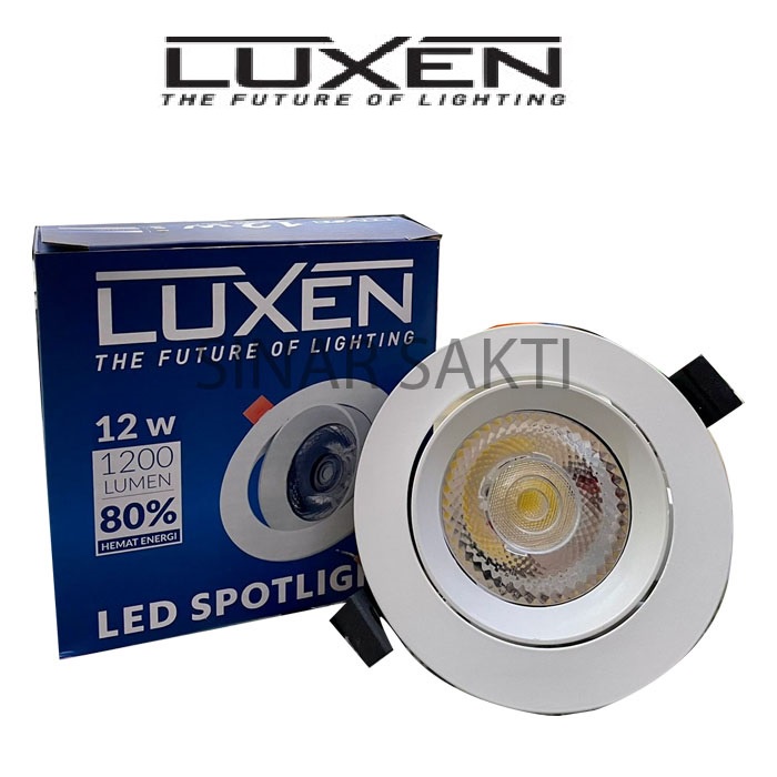 Luxen Lampu Spotlight LED 12w / Lampu Downlight LED Luxen 12w 12 Watt