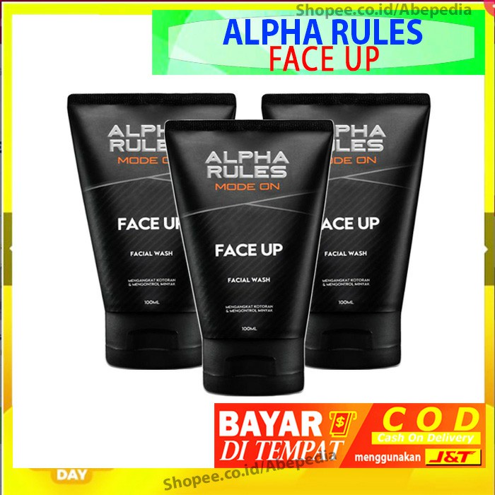 (Bisa COD) ALPHARULES FACE UP SABUN MUKA PEMBERSIH WAJAH PRIA BPOM ALPHA RULES