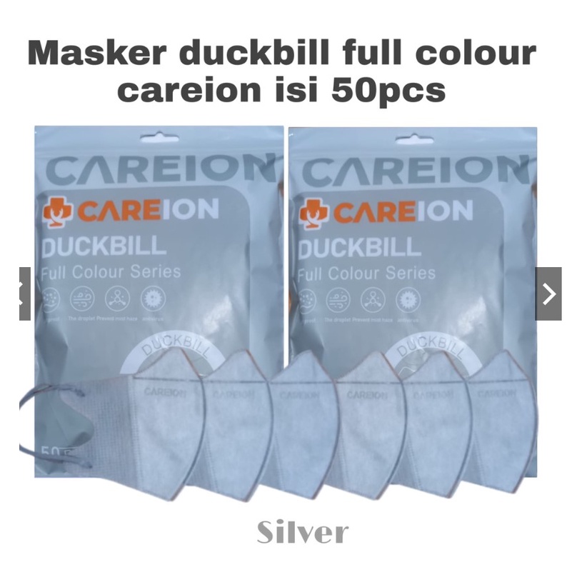 MASKER DUCKBILL CAREION WARNA 3PLY ISI 50 pics