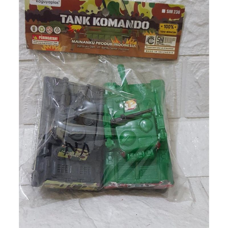 MAINAN MOBIL TANK TEMPUR 1 SET ISI 2 PCS