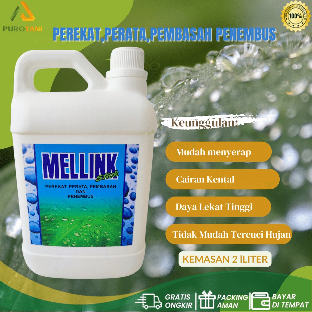 Mellink Stick 2L Perekat Perata Pembasah Penembus Pestisida Tanaman