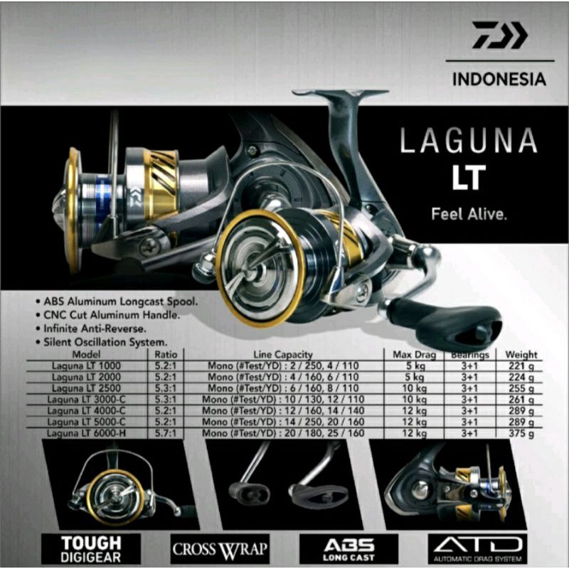 REEL DAIWA LAGUNA LT 2020 1000-2000-3000-4000-5000-6000 - ORIGINAL