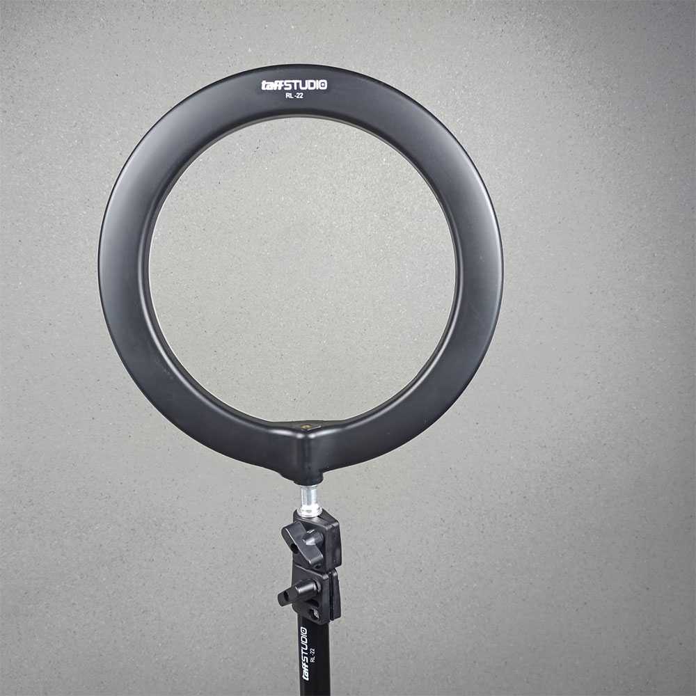 TaffSTUDIO Lampu Halo Ring Light Kamera 120 LED 26cm with Holder - RL-22