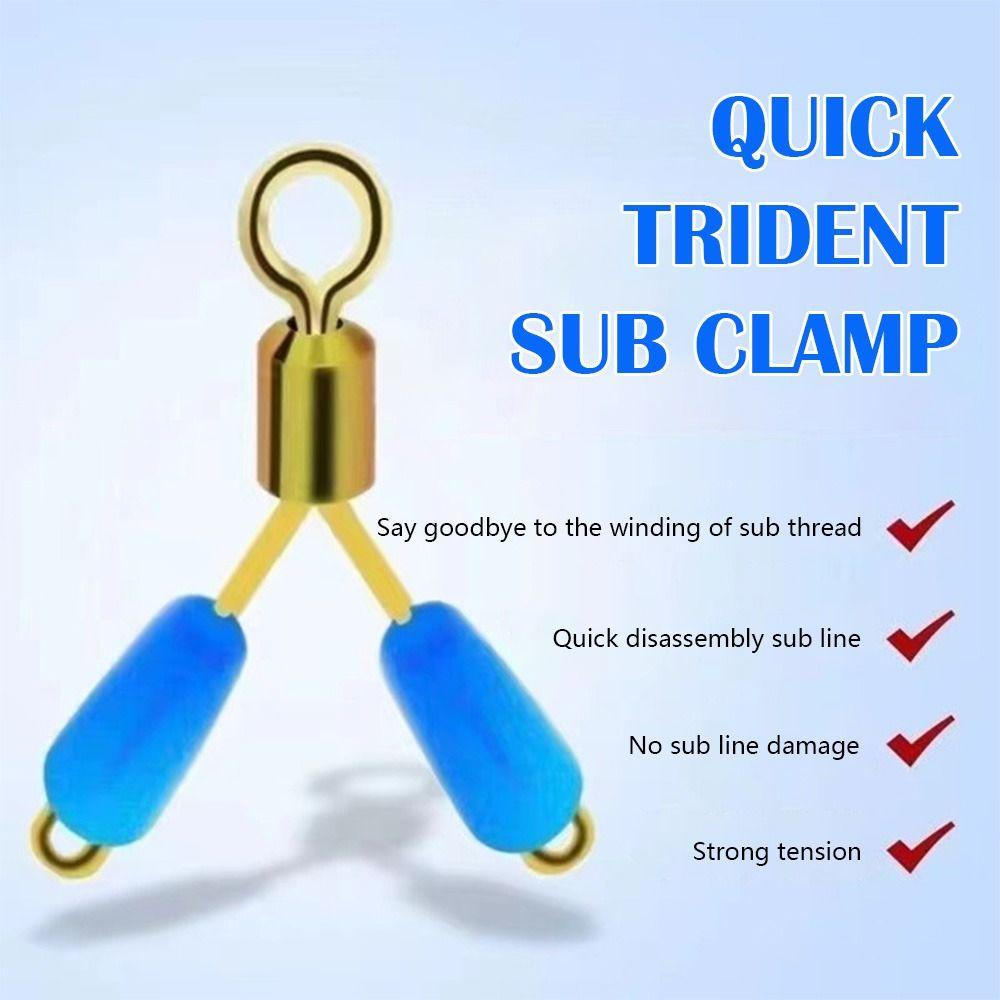SUYO 5pcs Garis Pancing Bifurcation Luar Angkasa Putar Panas Space Bean Double hooks
