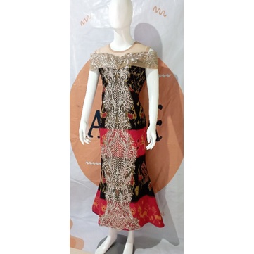 couple etnik long dress duyung dan kemeja etnik