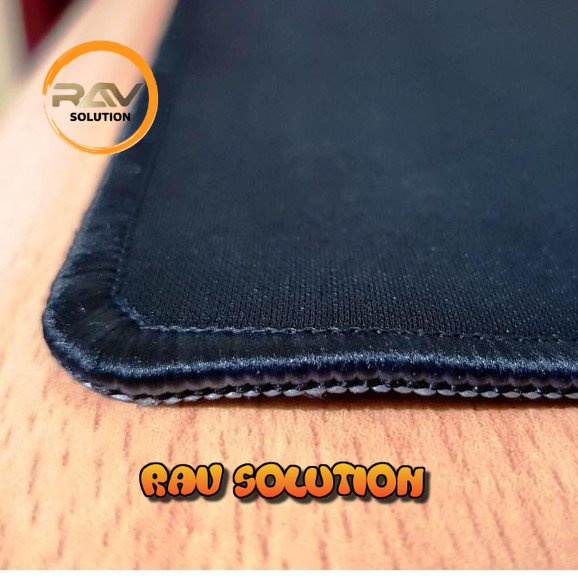 MOUSEPAD HITAM POLOS 29 X 25 JAHIT PINGGIR / MOUSE PAD BLACK