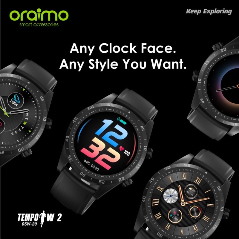 Oraimo Smart Watch Jam Tangan Pintar Full Touch Screen Ultra Slim OSW-20