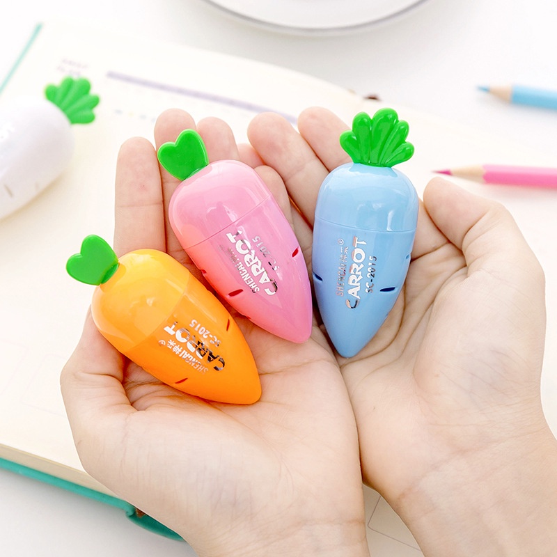 

Serutan Rautan Pensil Bentuk Unik Lucu Wortel Carrot Sharpener