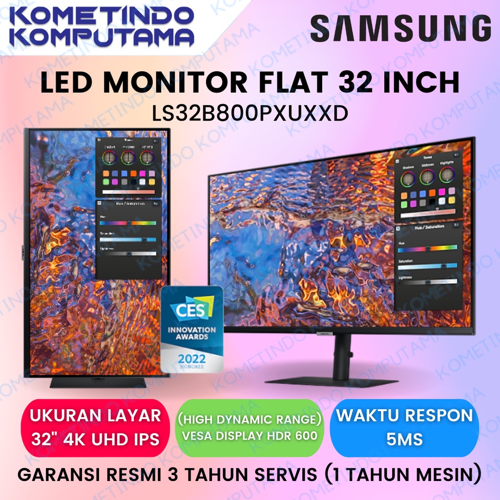 LS32B800PXUXXD LED Monitor 32&quot; SAMSUNG 32 inch LS32B800 S80PB IPS 4K UHD HDR600 USB-C VERTIKAL Garansi Resmi ORIGINAL 100%