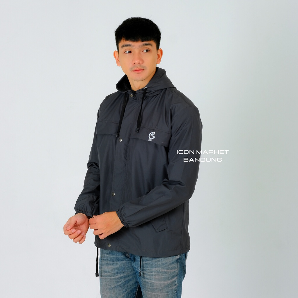 Jaket Parasut Pria Waterproof Model Sinai size M L XL XXL Original FCF  / Jaket Gunung Pria Jumbo Anti Air