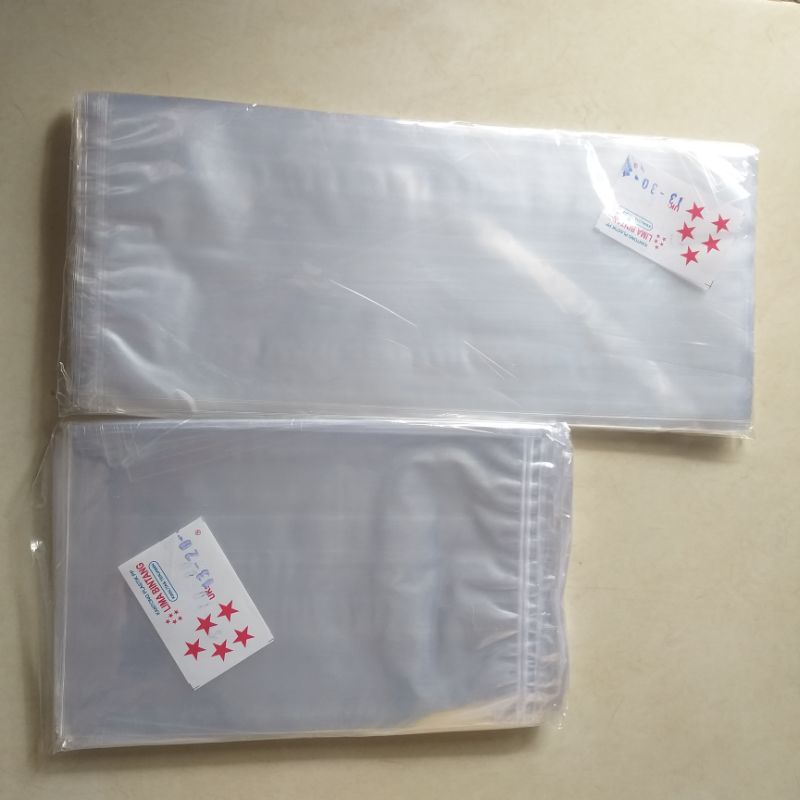 Plastik bening PP ukuran 13x20, 13x30