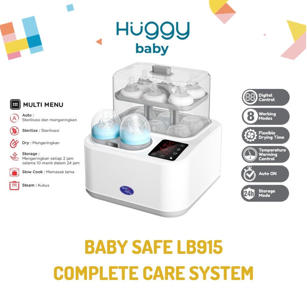 Baby Safe LB915 Alat Steril | Menghangatkan | Kukus | Slow Cooker