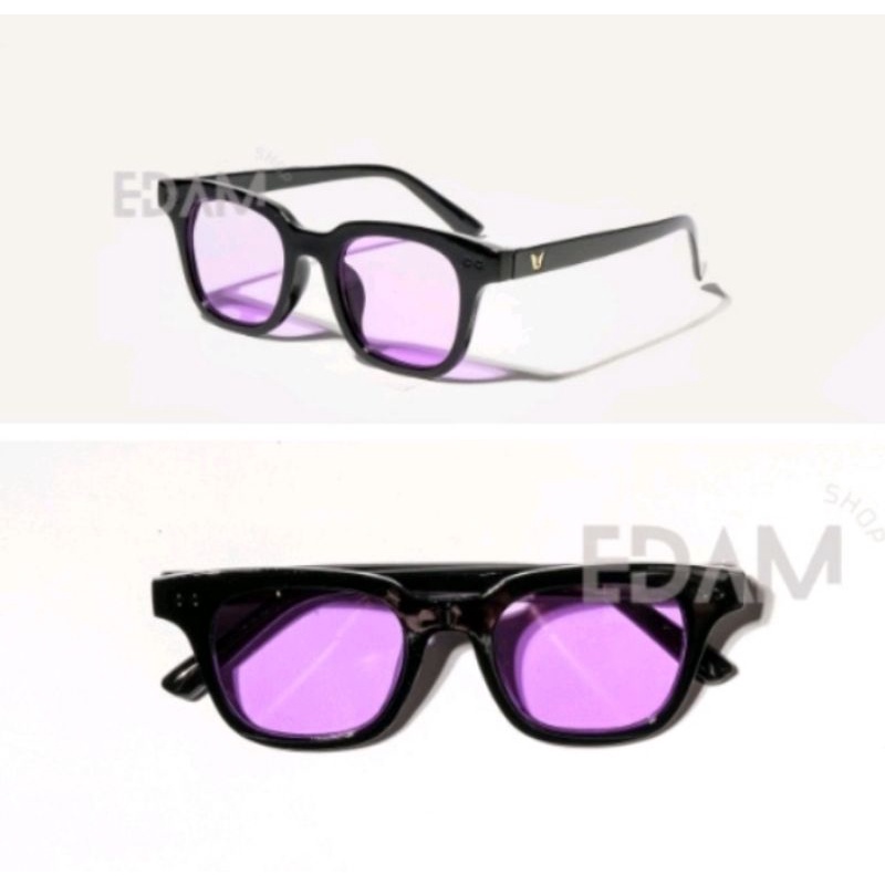 Edamshop - Kacamata  Small Candy Color Lens Fashion Sunglasses Gaya Kacamata Keren Hitam Korean Unisex Pria Wanita