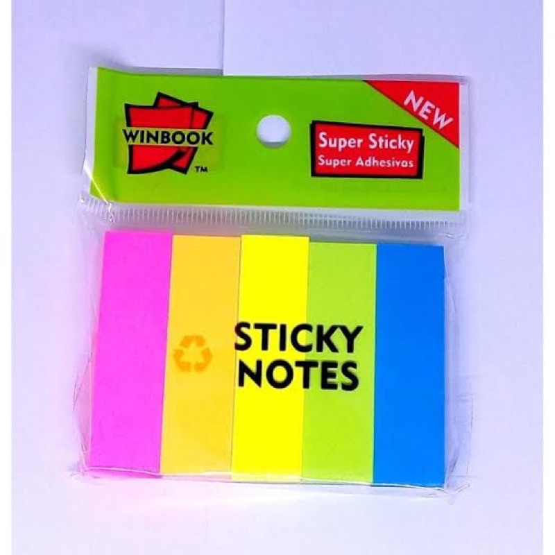 Sticky note polos warna warni panah dan kotak