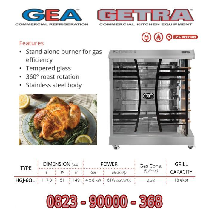 Getra Hgj-6Ol Gas Chicken Rottiseries Pemanggang Ayam Bebek 28