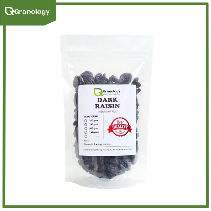 Dark Raisin / Kismis Hitam Kering (250 Gram) by Granology