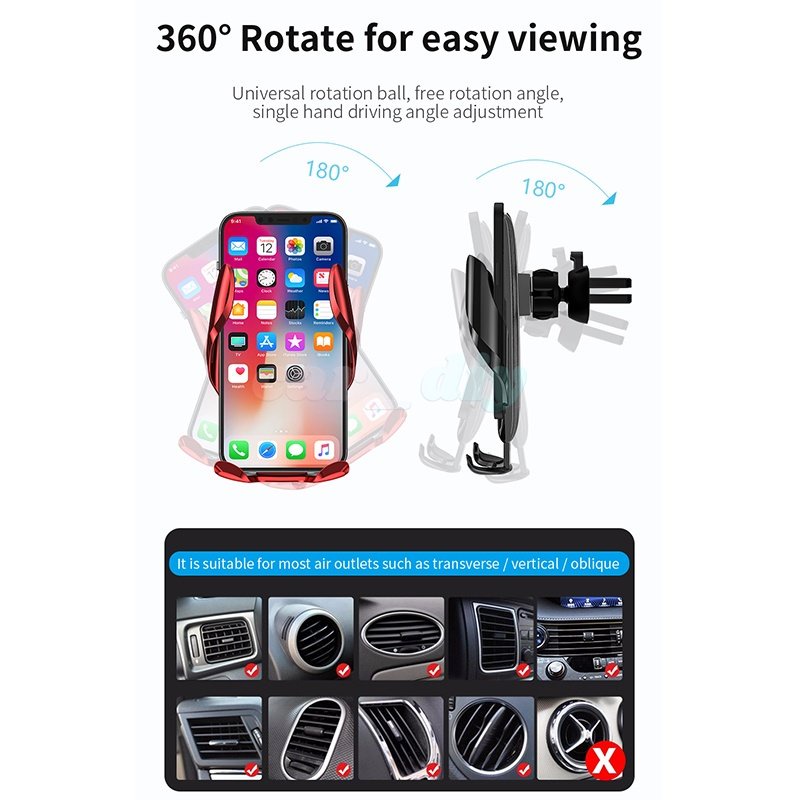 Braket Stand Holder Smartphone Mount Air Vent Mobil Universal Untuk Xiaomi / Samsung / Huawei