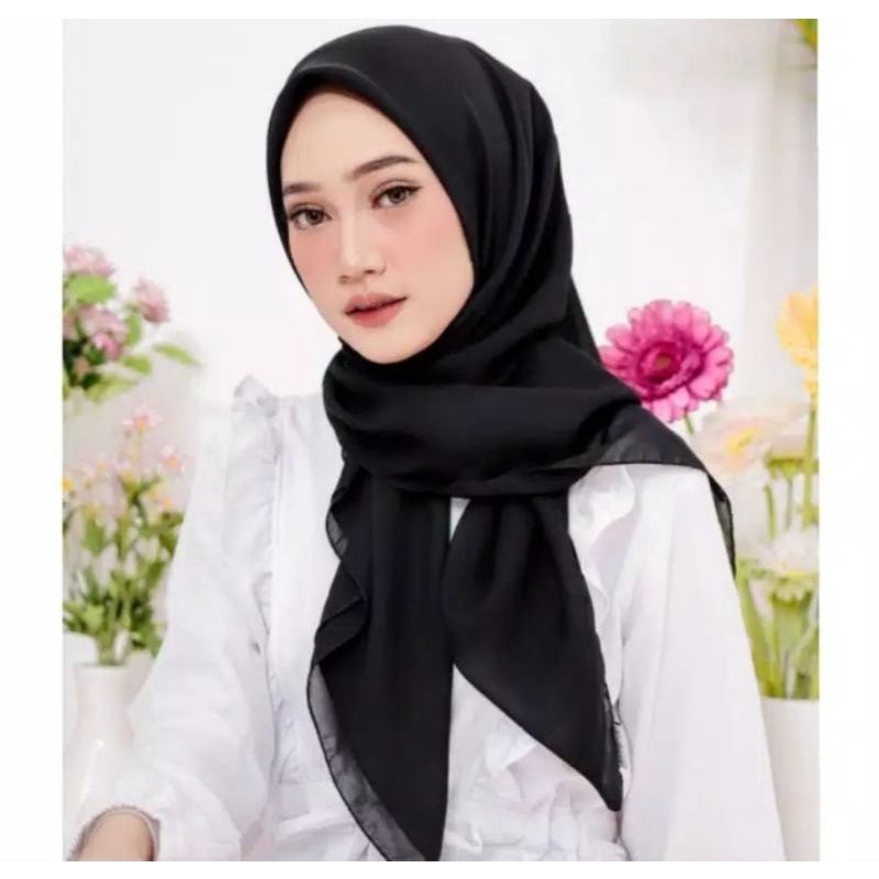 HIJAB PARIS PREMIUM SEGI EMPAT JILBAB VOAL KERUDUNG SEGI EMPAT BERMACAM VARIAN