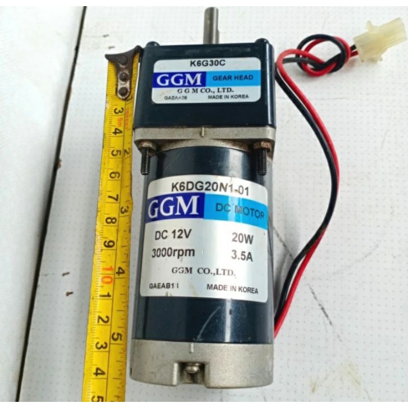 DC Motor Gearbox GGM 12V Ratio 1:30 100Rpm 20W