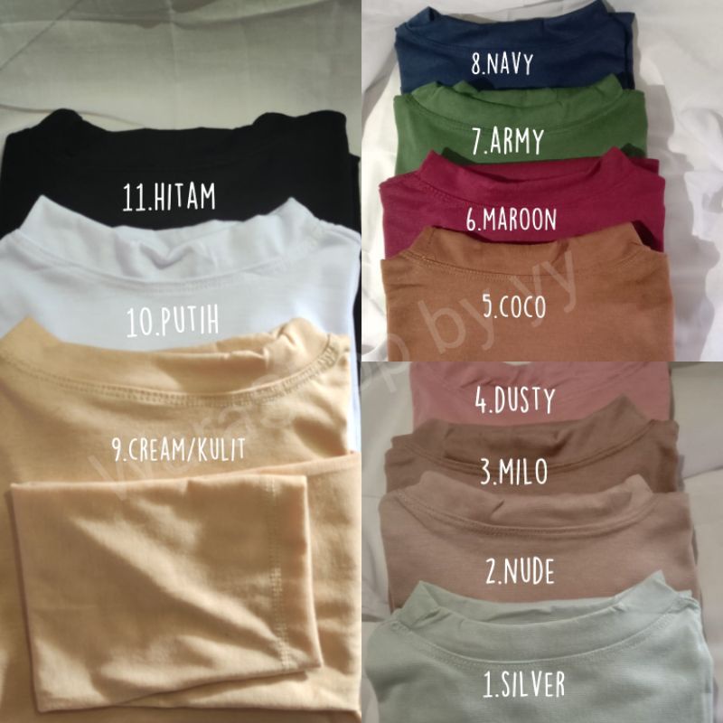manset baju kaos wanita/manset muslim/inner dalaman wanita