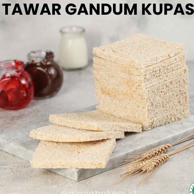 

ROTI TAWAR GANDUM KUPAS KULIT TANPA KULIT